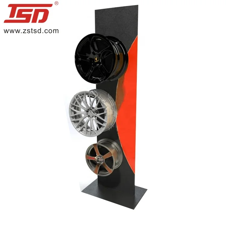Metal Car & Motorcycle Tire Display Shelves - Durable & Stylish