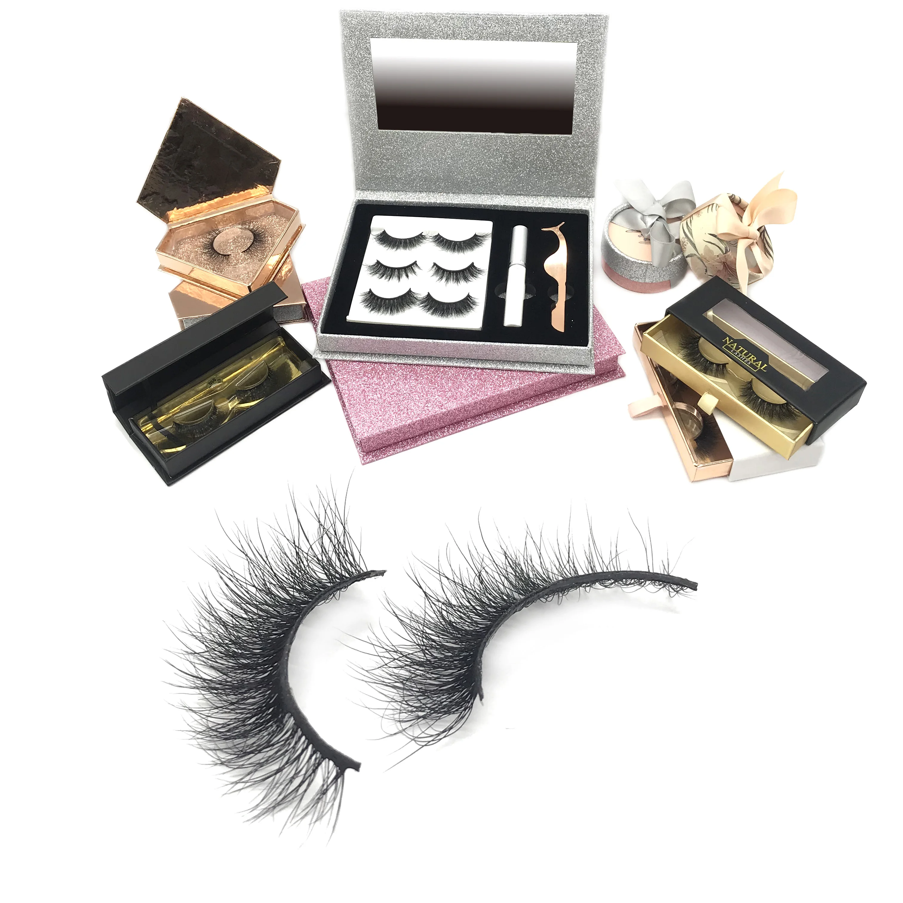 

Super Soft Hand Made Beautiful 3D Cheap Mink Eyelashes, Natural black