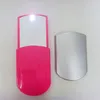 Push-pull LED pocket cosmetic mirror for girls and ladies