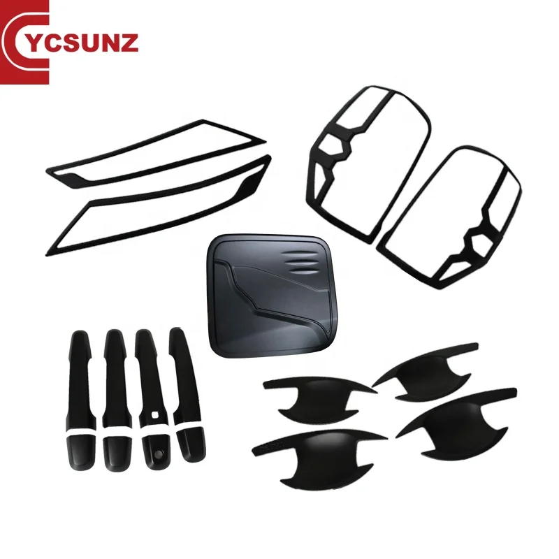 

YCSUNZ Smooth Matte Black Kits Light cover for Triton L200 2019 2020 Car Accessories