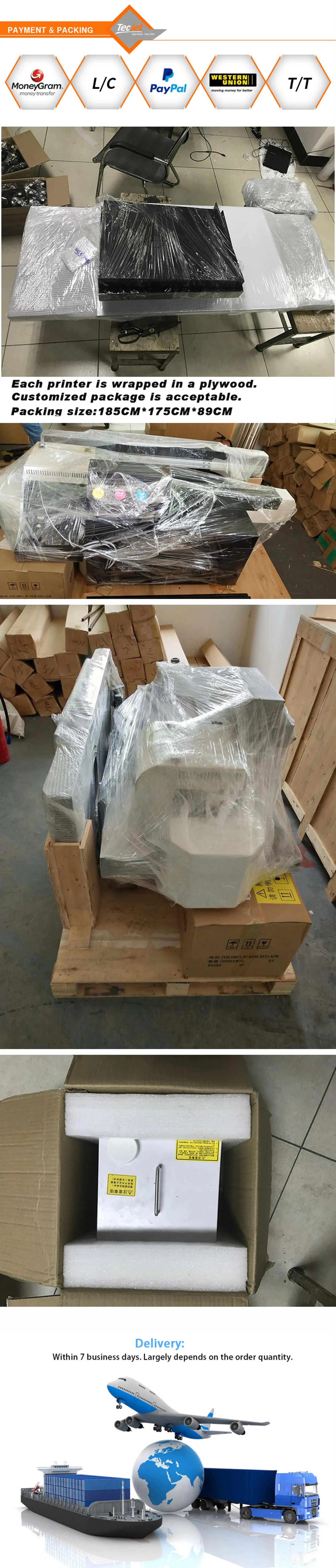 Tecjet Dx5,Dx7,Xp600 Printhead 6090 Uv Flatbed Printer New Products