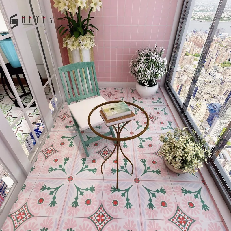 Pink 300x300 Glazed Garden Balcony Bathroom Wall Floor Tiles