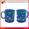 Fancy Flower 3D PVC Rubber Mug Mugs for Kids, Soft PVC Rubber Mug Cup