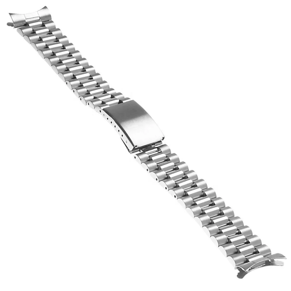 

Ready to ship  Stainless Steel jubilee curve end watch strap
