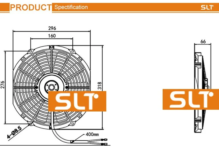 Axial Radiator, 300mm, 12v - detail 4