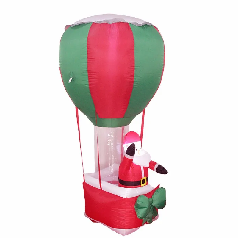 Large Outdoor Christmas Hot Air Balloon Decorations Inflatable Santa