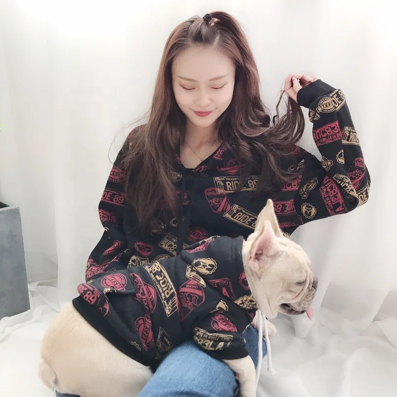 New Design Cotton Hoodies Clothes Winter Warm Matching Dog And Owner Clothes