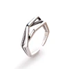 K523 Haifeng jewelry factory thai silver triple interlocked Ring by Moyu