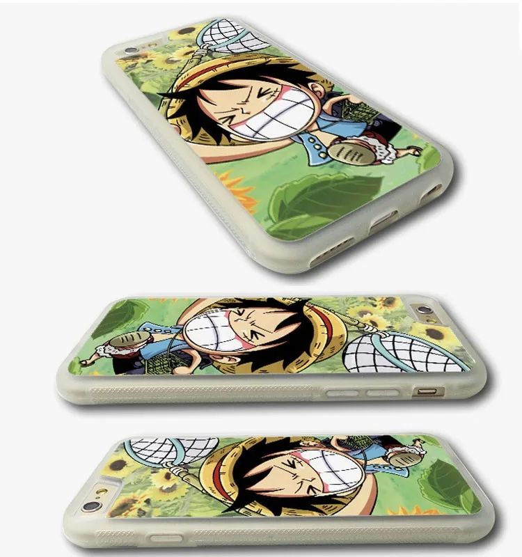 2020 Treding Products 2d Case One Piece Anime Figures For Iphone 8/x Tpu Pc With Aluminum Sheet