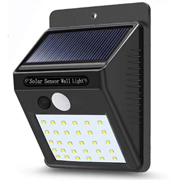 Hot Sales Solar Panel 30 LED Waterproof Sensor motion wall Light Outdoor