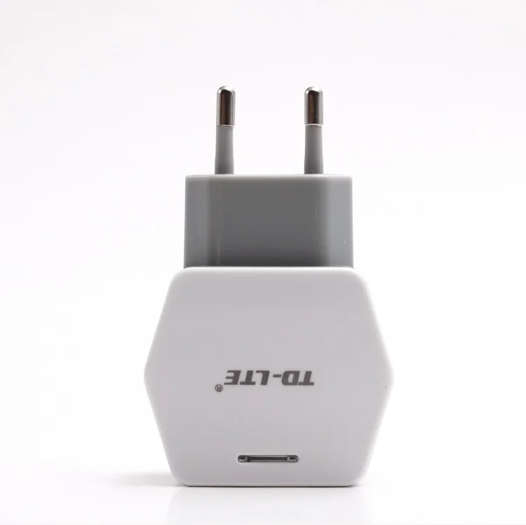 

OEM Mobile Phone charging dual USB EU Plug travel Charger With usb v8 Cable, White
