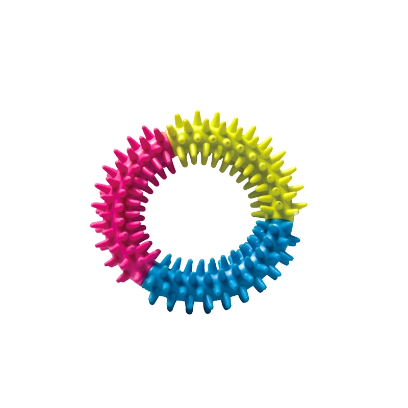 
Cheap Dog Multi Colors Rubber Thorn Ring Pet Toys 