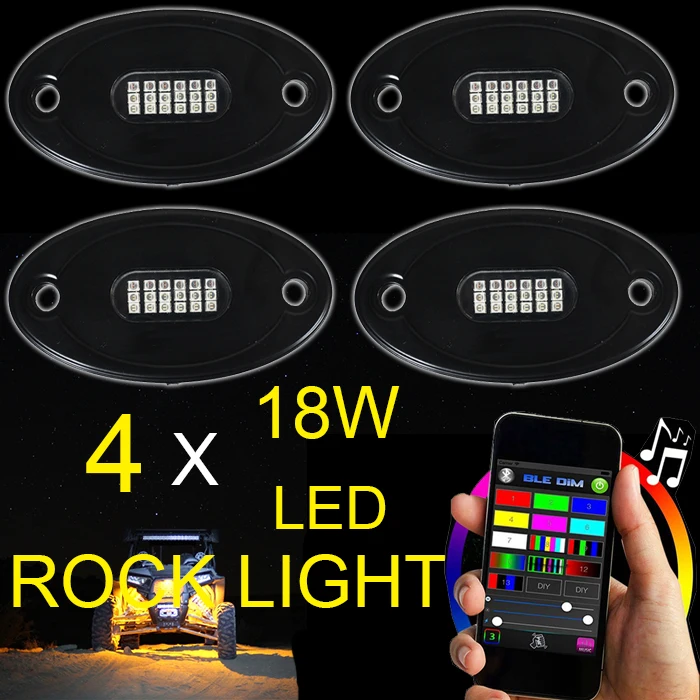Wholesale million colors LED rock lights/RGB Atmosphere lamp with control for Auto vehicles decoration