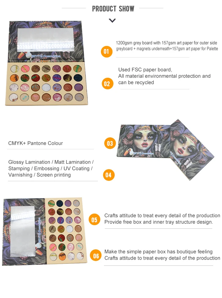 Large Customizable Makeup Paper Palette Empty Cardboard Eyeshadow Buy