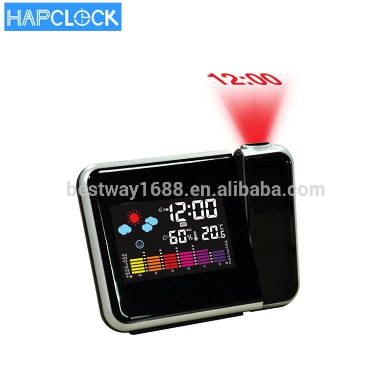 

LED Back Light Desk Colorful Digital Projection Weather Station 24 second shot clock, Customized