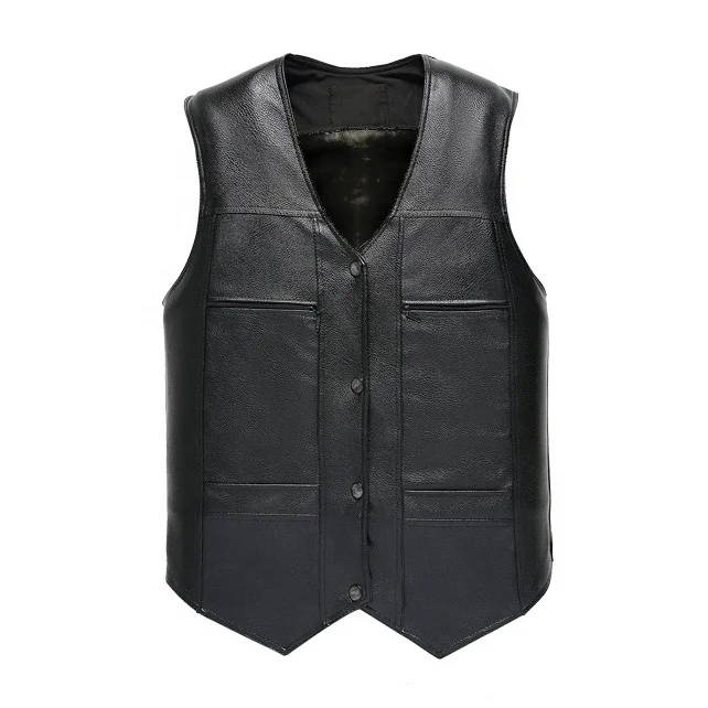 100000 available biker men's leather vest in stock