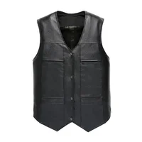 

100000 available biker men's leather vest in stock