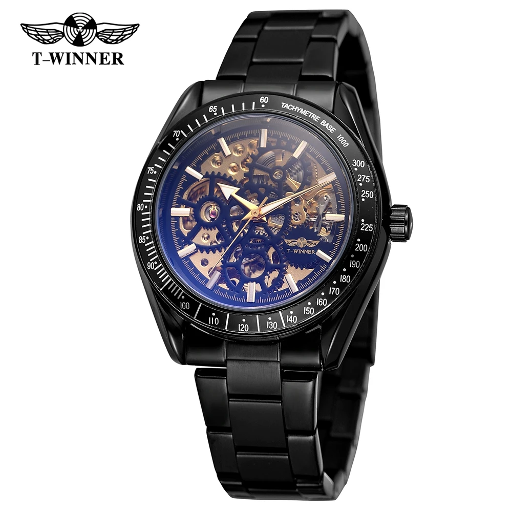 

WINNER A5 Men Automatic Mechanical Watch Stainless Steel Band High Quality Watch