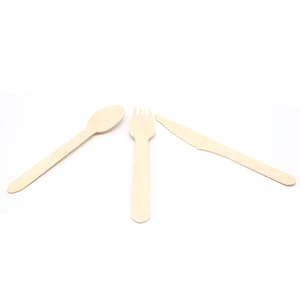 Biodegradable disposable tableware wooden cutlery wooden knife