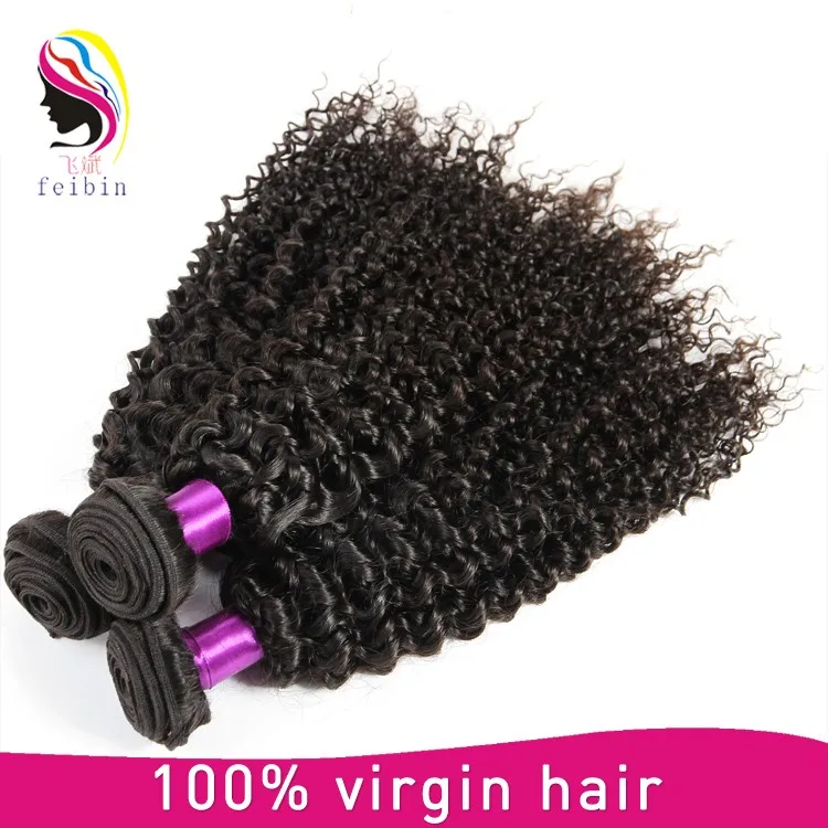 

Unprocessed Kinky Curly Hair Extension Brazilian Human Hair
