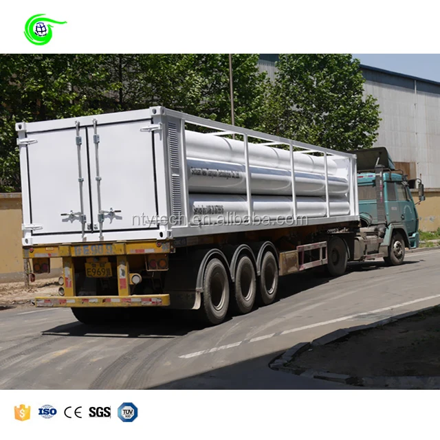 Payload CNG 7250Nm3 Working Pressure 25Mpa 10-Jumbo-Tube Container Semi-trailer