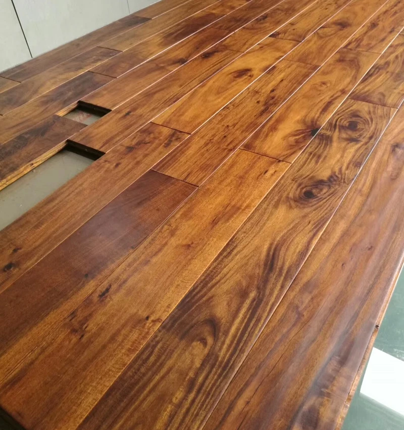 Different Color Flat Uv Lacquer T G Asian Walnut Hardwood Floors