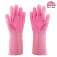 

Silicone Cleaning Gloves Brush Scrubber, Reusable Silicone Dish Wash Scrubbing Gloves with Bristles for Household,Washing Dish.