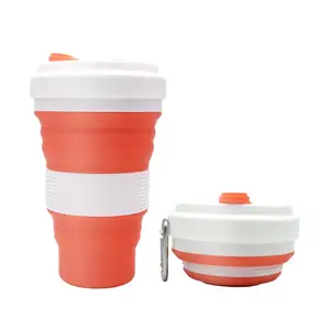Image of 19.5OZ leak proof portable lightweight heat-insulated collapsible hiking cup travel foldable coffee mug