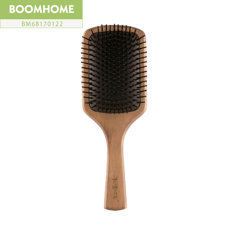 

OEM available professional salon newest custom natural detangling wooden bamboo cushion paddle hair brush with boar bristle