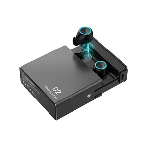 TWS BS02 Invisible Waterproof Sport True Wireless Earbuds Metal Charging Case