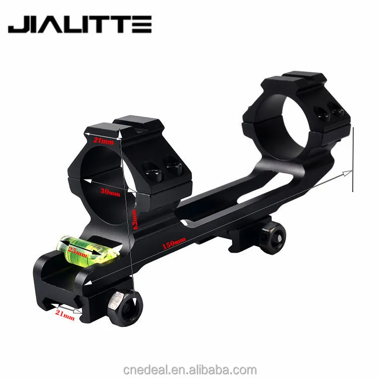 

Jialitte J192 Tactical Hunting 30mm Double Telescope Rings Dual Cantilever Bubble Level Scope Mount, Black