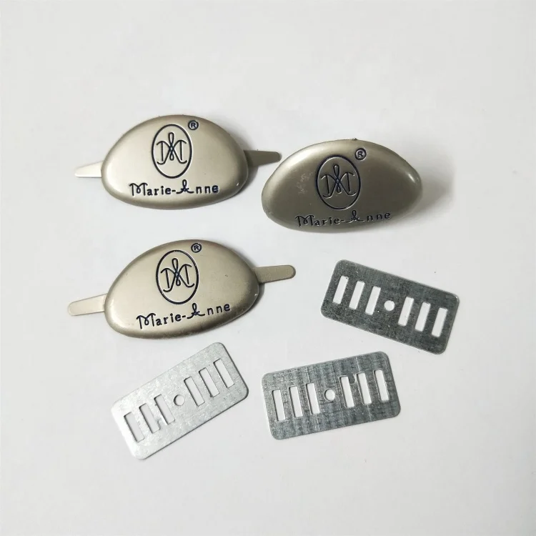 
Custom logo number letter metal shoe label tag jeans brand sign trademark shoes logo badge 