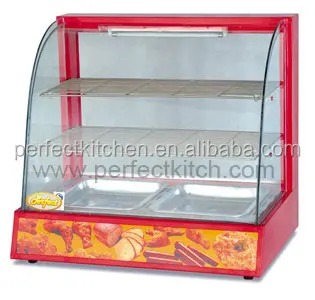 Basic Customization Food Warmer Showcase/Curved Glass Warming