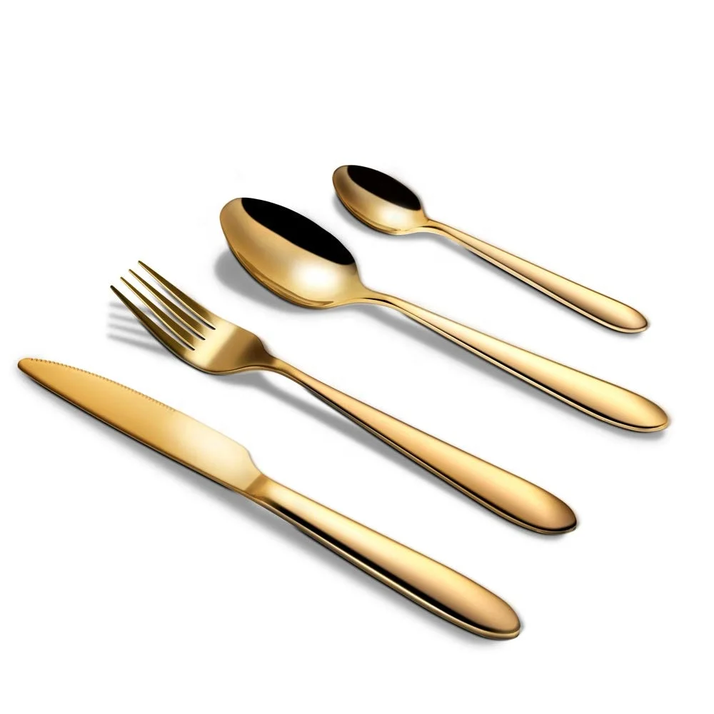 

Copper Stainless Steel cutlery for buffet Gold Used Wedding Event Flatware Set, Black;gold;rose gold;silver;pink;blue