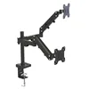 Dual Monitor Mount Display Support Arms Swivel Monitor Desk Stand for 10''-27'' LCD Computer