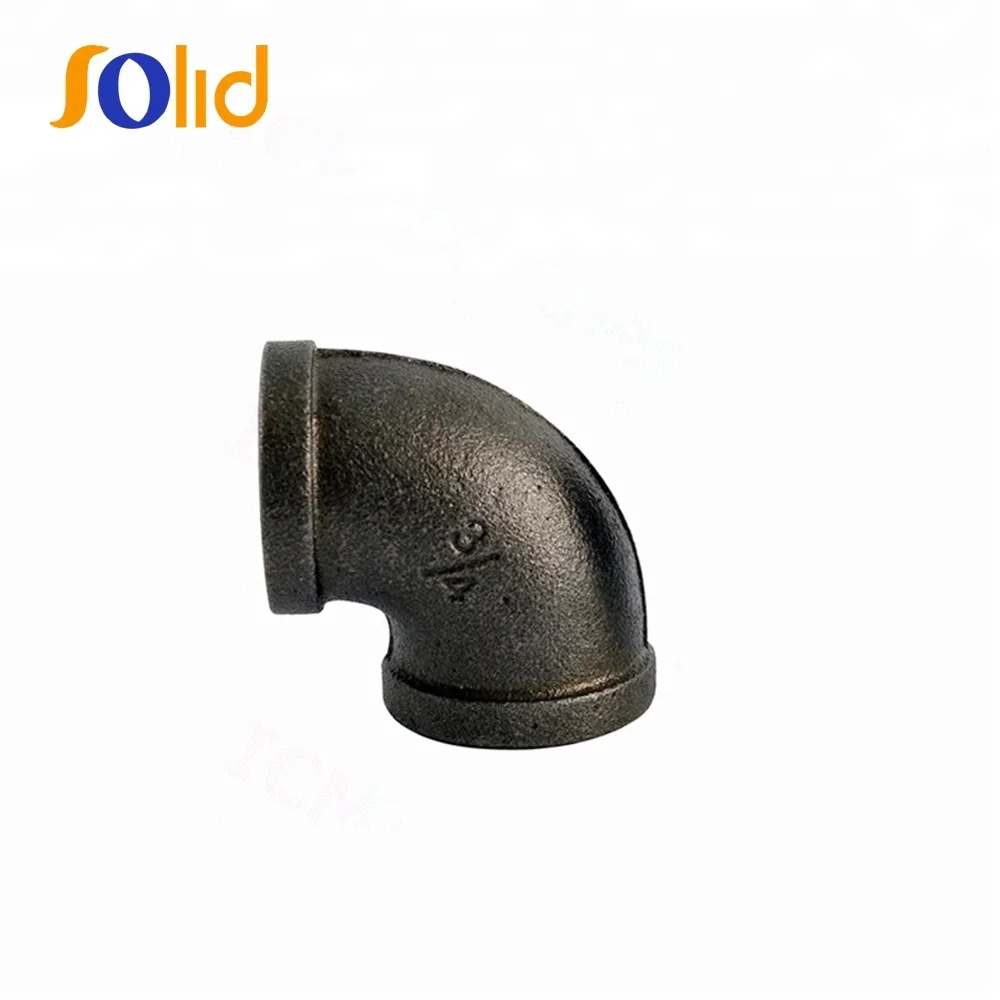 Hot Dip Galvanized & Black Malleable Iron Pipe Fitting 90 Degree Elbow