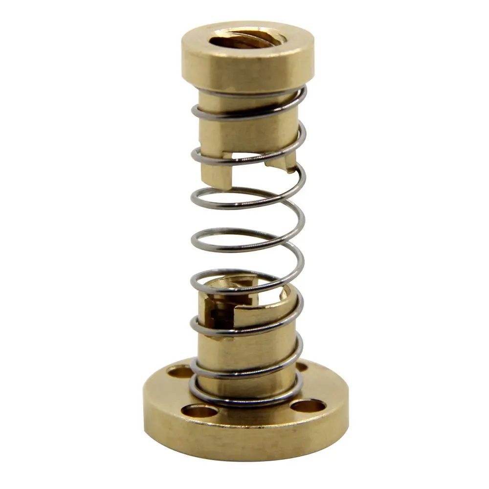 BIQU T8 Anti Backlash Spring Loaded Nut Elimination Nut for 8mm Acme Threaded Rod Lead Screws DIY CNC 3D Printer Parts