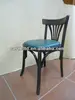 Antique Bentwood chair with upholstered leather seat cushion, wedding chairs and wedding table engaged couples