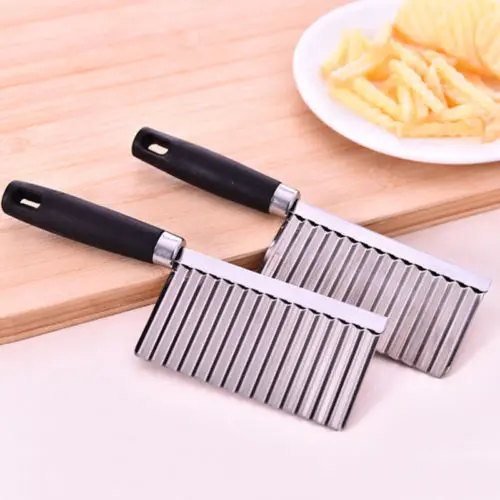 

D152 Kitchen Tools Multifunction Vegetable Fruit Knife Slicer Stainless Steel Wavy Potato Cutter