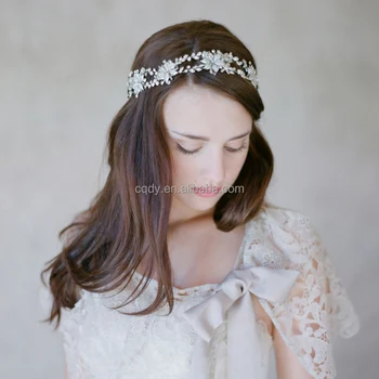 bridal floral headband