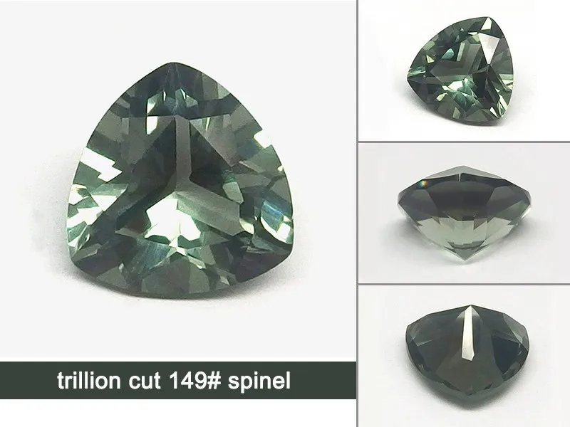 Factory Price Lab Created Trillion Cut Green Spinel Gemstone - Buy ...