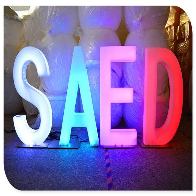 Modern design decorative led alphabet letters, colorful led letters