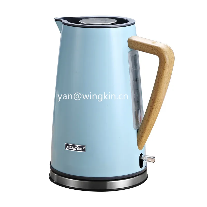 Manufacturer For White Color Electric Kettle With Wooden Handle Buy