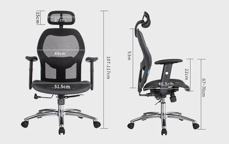 High quality durable swivel ergonomic executive adjustable office chair with wheels