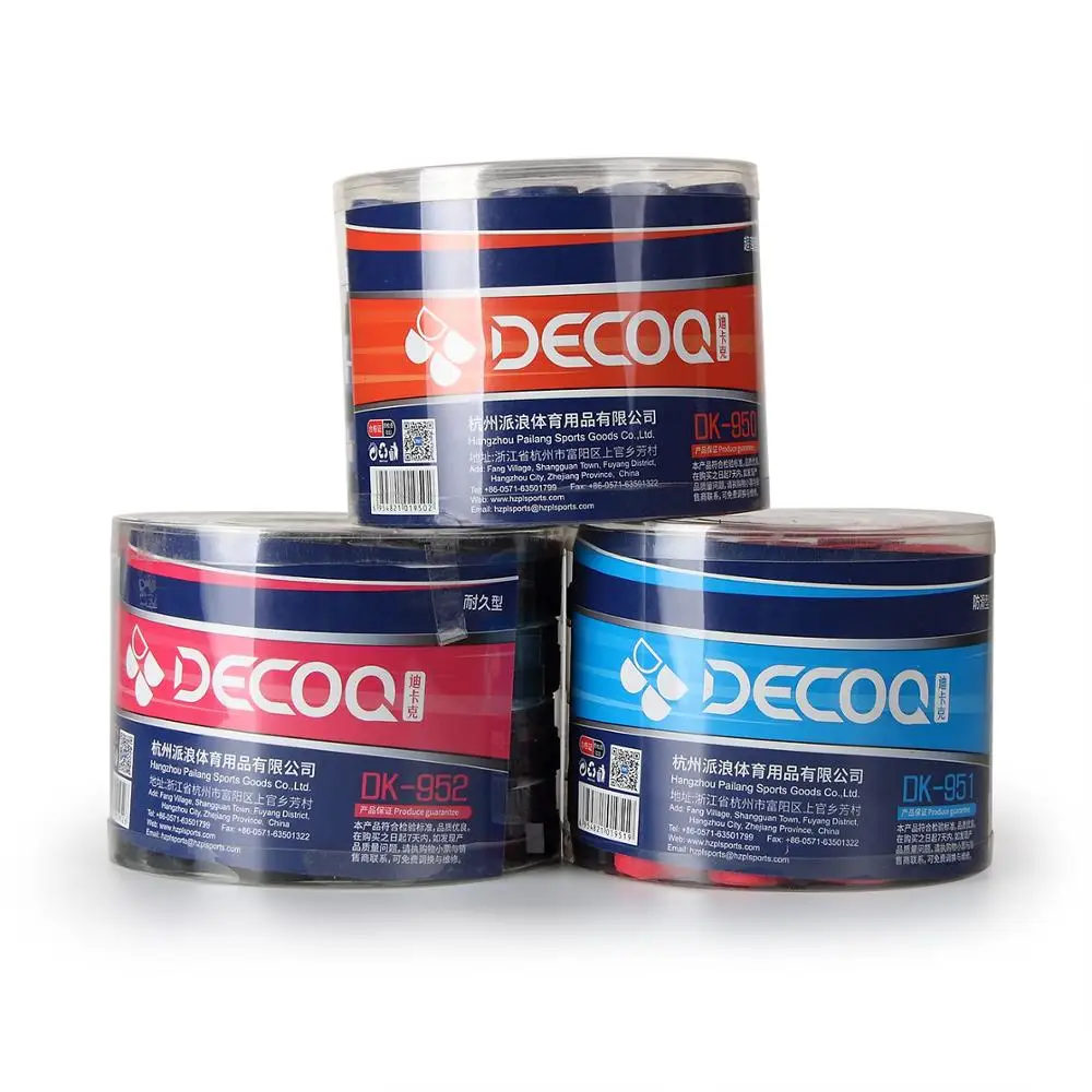 
DECOQ Wholesale Custom Logo PU Soft Badminton Tape and Anti-Slip overgrip for Tennis and Badminton Racket Professional 