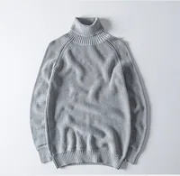 

Latest Wholesale Winter Plain Woolen Turtle Neck Pullover Knit Sweaters