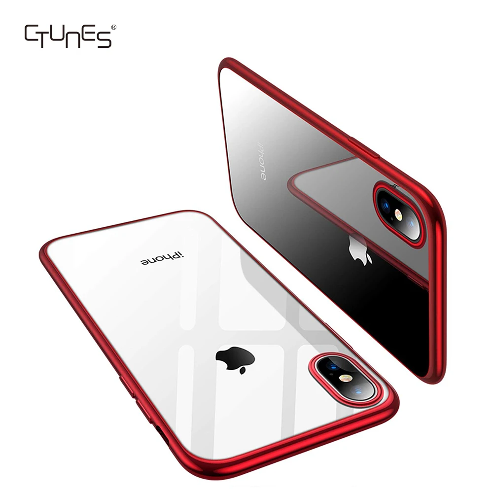 Ultra Thin Slim Fit Soft Silicone TPU Cover Case Compatible For  iPhone X