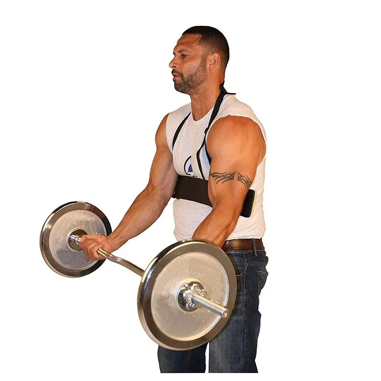 健身高密度弹簧钢举重杠铃二头肌手臂冲击波