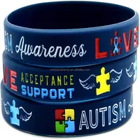 

JF Autism custom personalized debossed silicone bracelets for leukemia sarcoidosis awareness