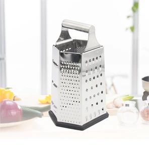 Kitchen Tools Stainless Steel 6 Sided Manual Cheese Grater 9 Inch Vegetable Grater